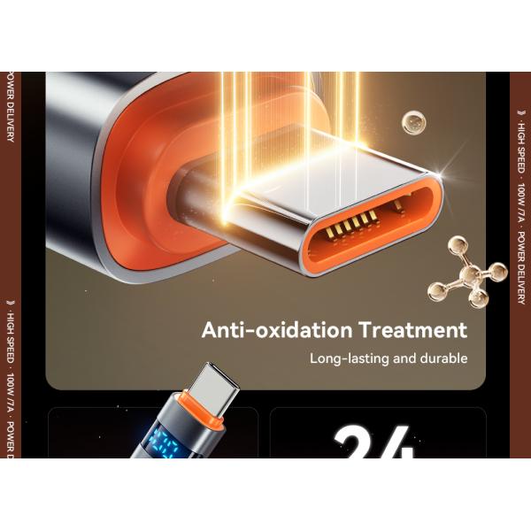 ESSAGER ES-X61 USB A to C Cable 100W Fast Charging Grey