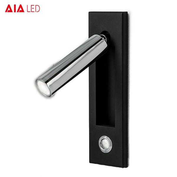 IP40 Recessed adjustable bedside wall light 3W LED reading light & led headboard wall light for hotel