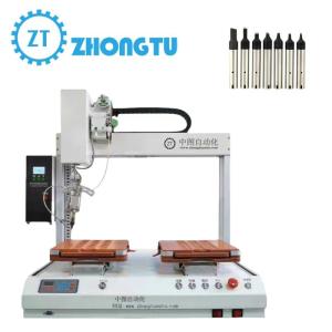 China The single soldering iron head dual-station fully automatic soldering machine enables rapid and precise connection between the light-emitting diodes and the circuit boards. on sale