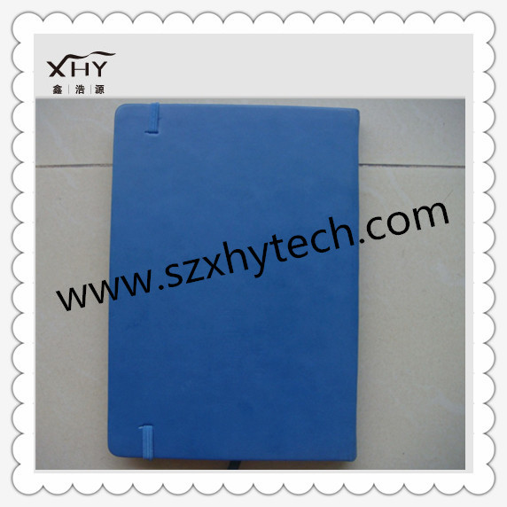 PU leather notebook with elastic band closure