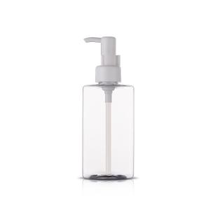Quality 200ml Square Plastic PET Cosmetic Bottles With 24/410 Neck Size For body Oil wholesale