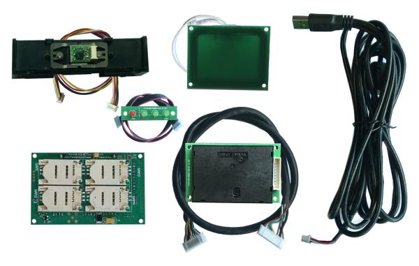 Cheap magnetic rail Rf Reader Module , Uhf Reader Module with LED indicators for sale