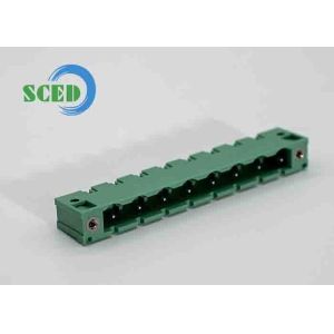 7.62mm Plug In Terminal Block Electrical Single Level 300V 2-14 Poles Tin Plated