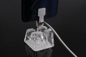 Quality COMER mobile phone security alarm plastic cell phone stand with charing wholesale
