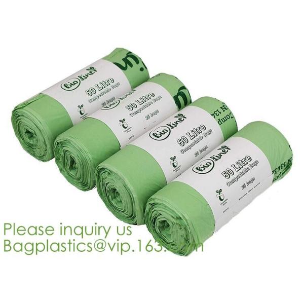 Eco-friendly Roll Compostable Plastic Bag Drawstring Biodegradable Garbage Bags,cornstarch custom compostable biodegrada