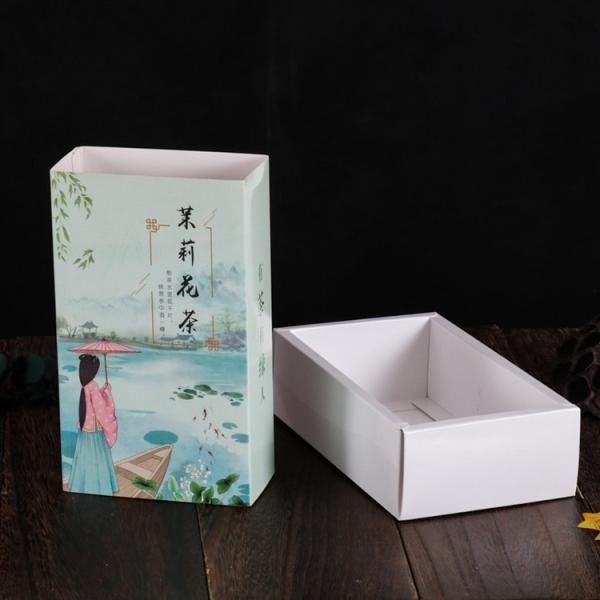 Custom Printed Food Packaging Box , Lightweight Paper Drawer Box For Tea