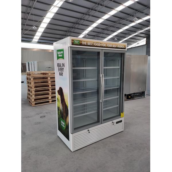 Standup Commerical Two Glass Door Display Freezer For Frozen Food