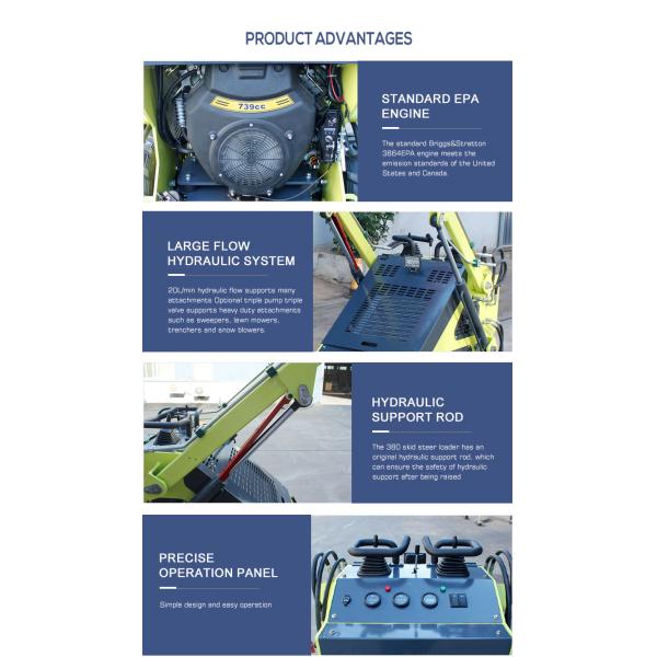 Budget-Friendly Skid Steer Bagger Mini Loader with YUNNEI Engine and Attachments