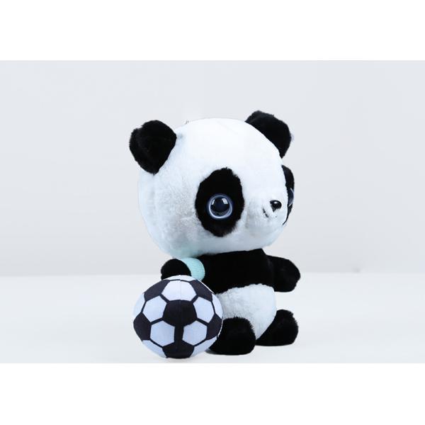 Super Soft Fabric Panda Cute Plush Dolls Black / White Color PP Cotton Filling