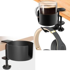Quality Anti-Spill Table Cup Holder for Large Desk Metal Office PC Gaming Desk Accessories Bracket wholesale