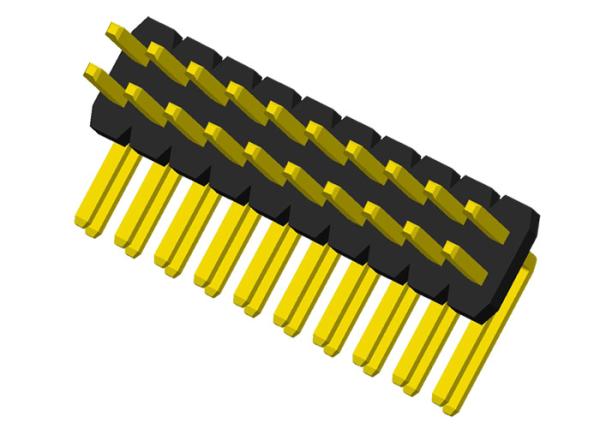 Cheap Double Row 1.27 Mm Pin Header Connector Right Angle Type 20 Pin Header 2x10 for sale