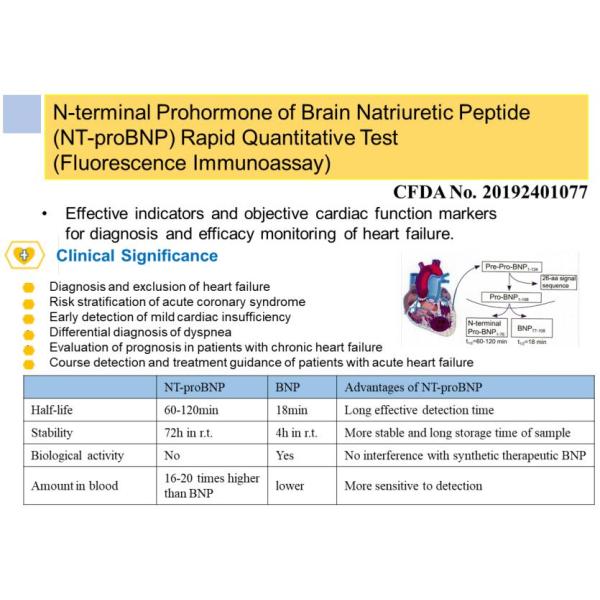 NT-ProBNP Cardiac Testing Kit High Accuracy FIA POCT For Heart Failure Detection