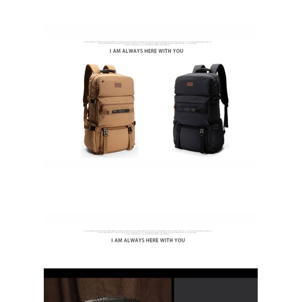 Characters Pattern Waterproof Multi-Function Outdoor Carrying Bag with Button Closure