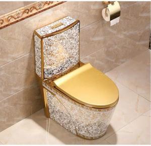 Quality Luxury Golden Odm Toilet Sanitary Ware One Piece Ceramic Bathroom Graphic Design wholesale
