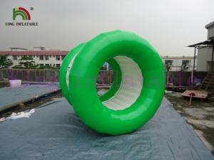 Quality Green / White PVC Tarpaulin  Inflatable Water ball Rolling Toy For Water Park wholesale