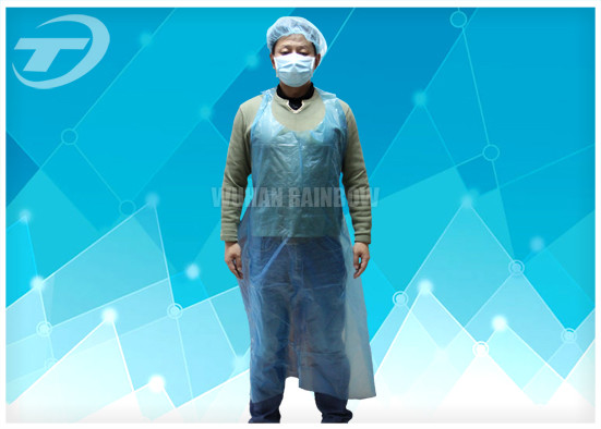 High Density Polyethylene Waterproof Aprons For Adults White Color 80 X 140 Cm