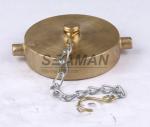 Instanteneous / Storz / NST Brass Fire Hose Blanking Cap With Chain
