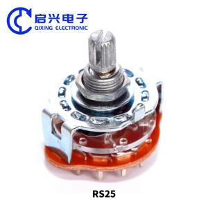 China Free samples changeover angle 60 degree alpha rs25 25mm 2 3 4 5 6 7 8 9 10 1112 position rotary switch voltage selector on sale