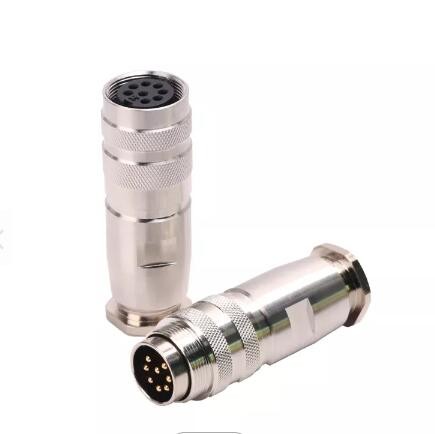 Straight Wire Aviation Plug AISG Cable Assembly Connector M16 5 Pin 8 Pin