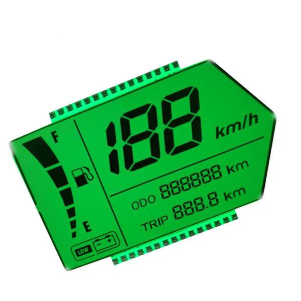 Cheap Speedometer Display LCD With Green Backlight Static Driving Method for sale
