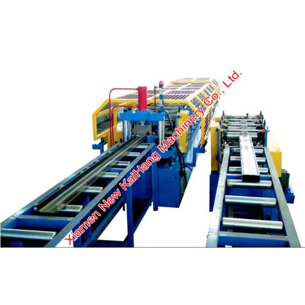 Blue Upright Roll Forming Machine / Boxbeam Panel Forming Machine For Shelves System