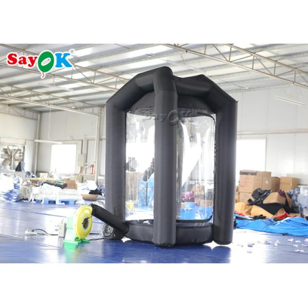 Black Cube Inflatable Money Grab Booth Machine For Event CE SGS ROHS