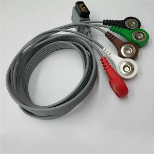 Quality Hp Digitrak XTHolter ECG Cable 5 Leads Snap Type With Leadwires 91cm Length wholesale