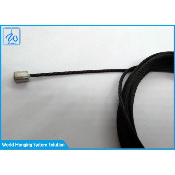 Custom Wire Rope Assembly Black Coating Aircraft Cable Assemblies With Terminals