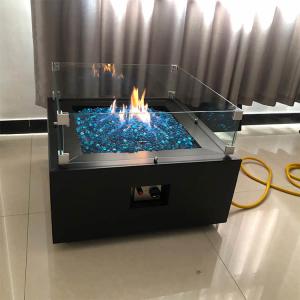 Quality 1.6ft Fire Pit Rectangular Fire Table With Propane Tank Inside 40000 BTU wholesale