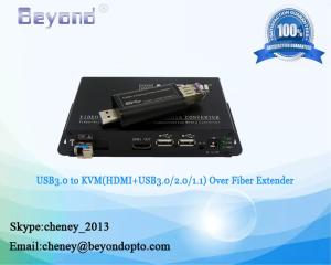 China KVM+USB3.0 to Fiber optical extender,KVM to USB3.0 fiber transmitter and receiver,KVM to USB3.0/2.0/1.1 to fiber convert on sale