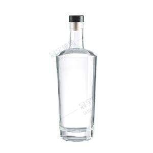 Buy cheap 250ml 500ml 700ml 1000ml Clear Glass Liquor Bottle With Cork For Home Decoration from wholesalers