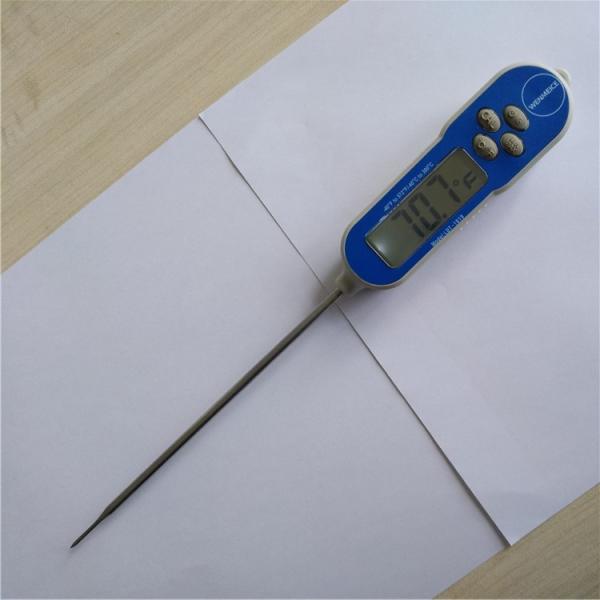Recalibratable Waterproof Digital Thermometer , Min Max Digital Thermometer With 150mm Needle Probe