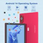C Idea 10.1 Inch Android 14 Smart Tablet Pc With Dual SIM and Pen CM8200Plus red