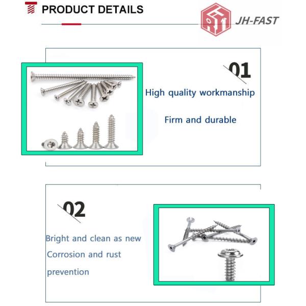 3.5-6.3mm Diameter Torx Flat Head Self Tapping Screws with ISO9001 2015 Certification