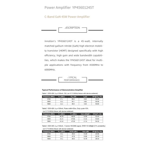 45W 4500-6000MHz PA Power Amplifier GaN High Gain Bluetooth Network Signal Extender