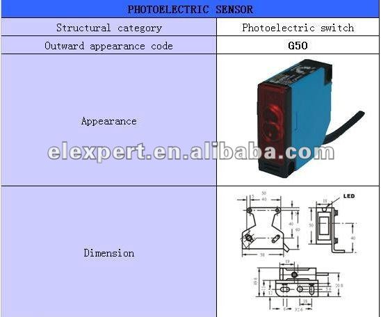 Photoelectric light sensor G50