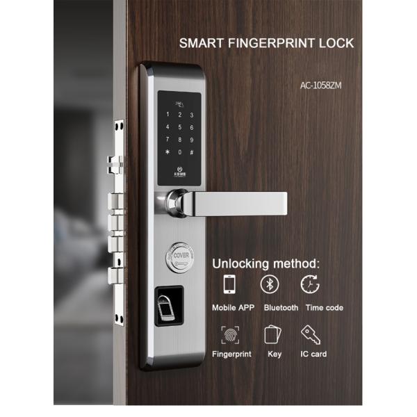 Four Colors Alexa Enabled Smart Lock , SUS304 Bluetooth Keypad Door Lock