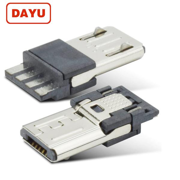 Cheap USB 2.0 Type 4 Pin Micro Connector Copper Terminal With Gold Plated Case for sale