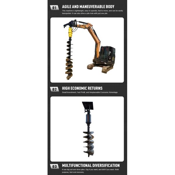 Customized 5-40ton Screw Pile Driver Excavators & Deep Hole Drilling Rigs Excavator Machine Digger Auger Screw Pile Driver Ground Screw Drilling For