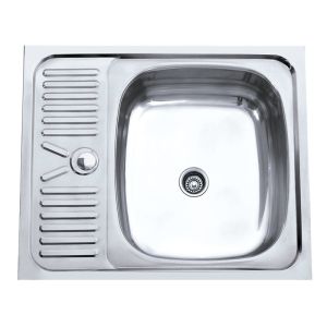 Quality 0.6mm 0.8mm Single Bowl Sink With Drainboard wholesale