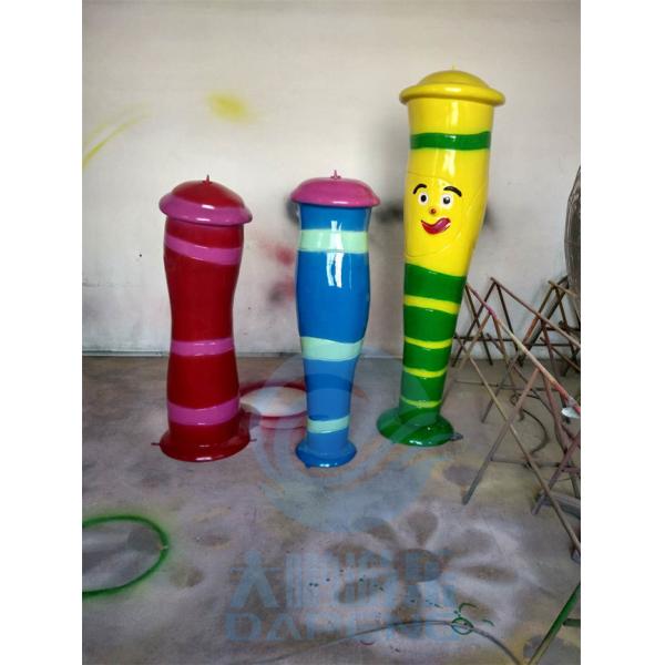 Adventure Park Rain Splash Pad Toys Fiberglass Column Fountain Spray Set