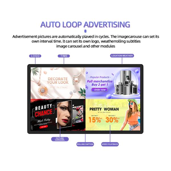 High Brightness LCD Display Monitor HD Poster School Digital Signage