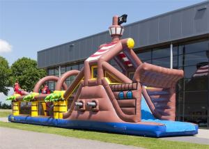 Quality Digital Printing Inflatable Obstacle Course , Floating Obstacle Course With CE wholesale