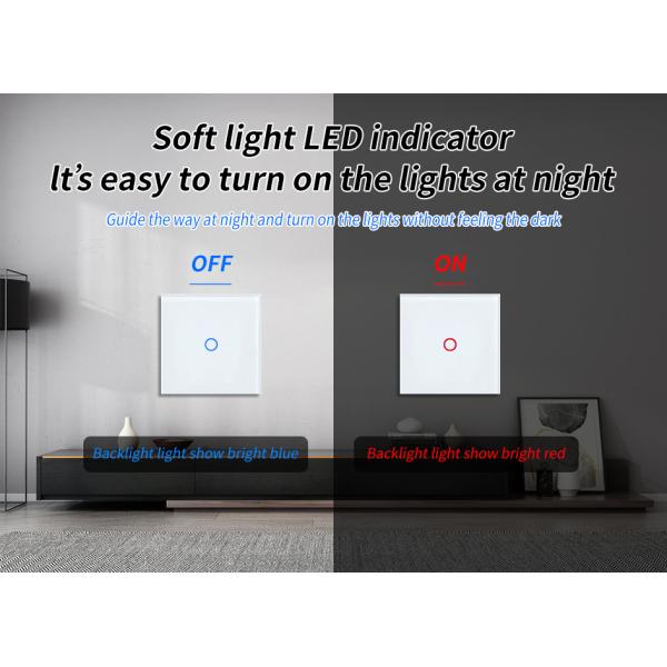 Manual Touch On Off Dual Light Switch Single Fire Wire Control Stair Cross Switch 50-60Hz 10A 1Gang 2way