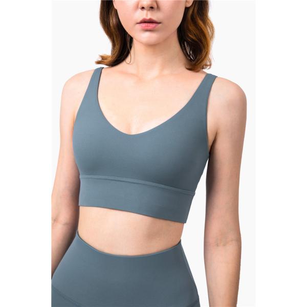 Fashion 2021 Solid Color Deep V Gather Yoga Underwear Fitness Vest Womens Activewear Sport Yoga Bra women top vest