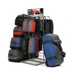 Metal Double Sided Wire Grid Display Racks Backpack Display Stand With Hooks