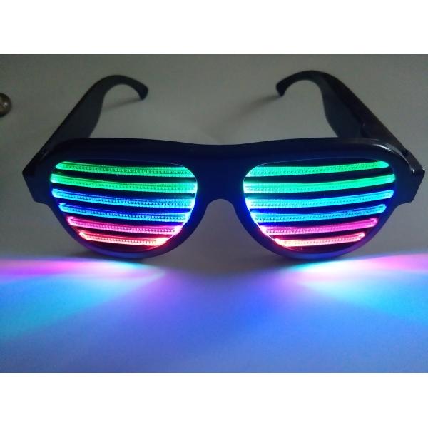2019Hot Sales New Style Voice-Activated LED flashing glasses Multi Colors Led RechargeableEye Glasses Led Party Glasses