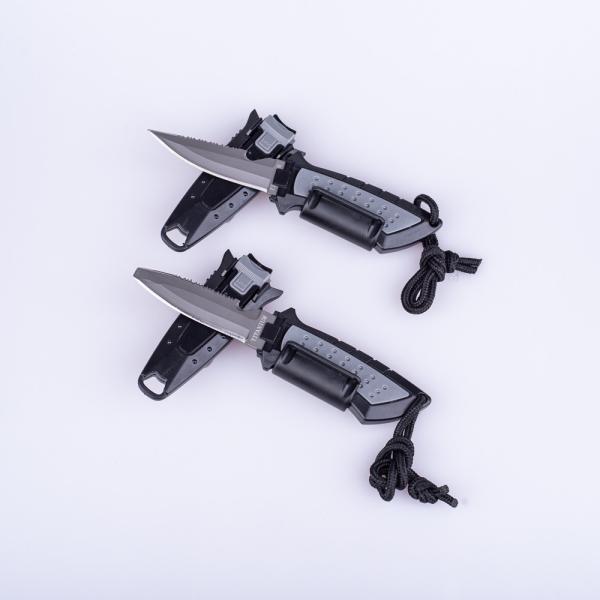Cheap titanium mini BC knife sharp/blunt tip with PC holder and scabbard for sale