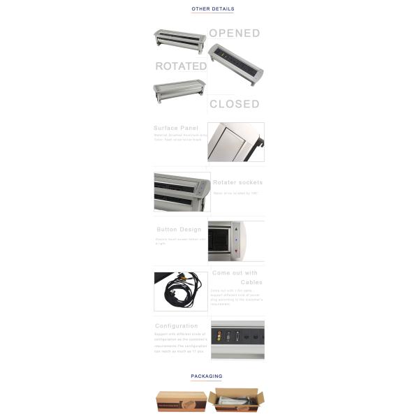 BNT Tabletop Hidden Outlet With Selectable Connector for Office Room EK9231