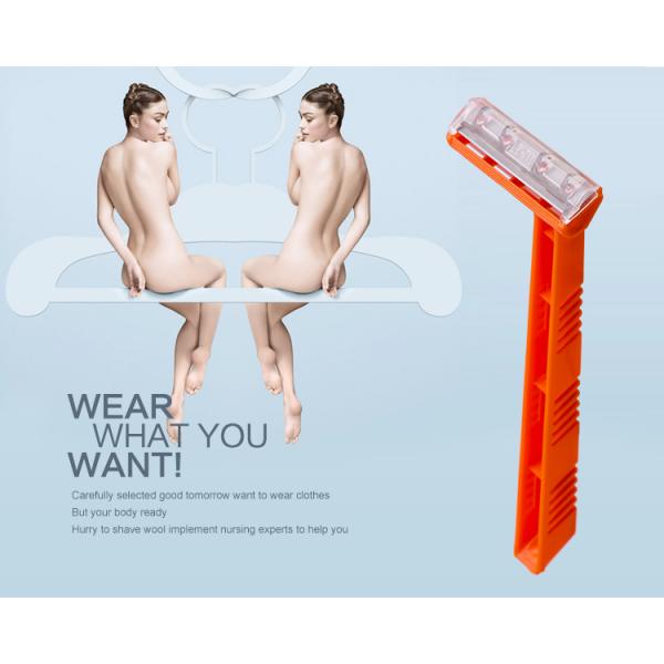Wholesale orange color women single blade disposable razor